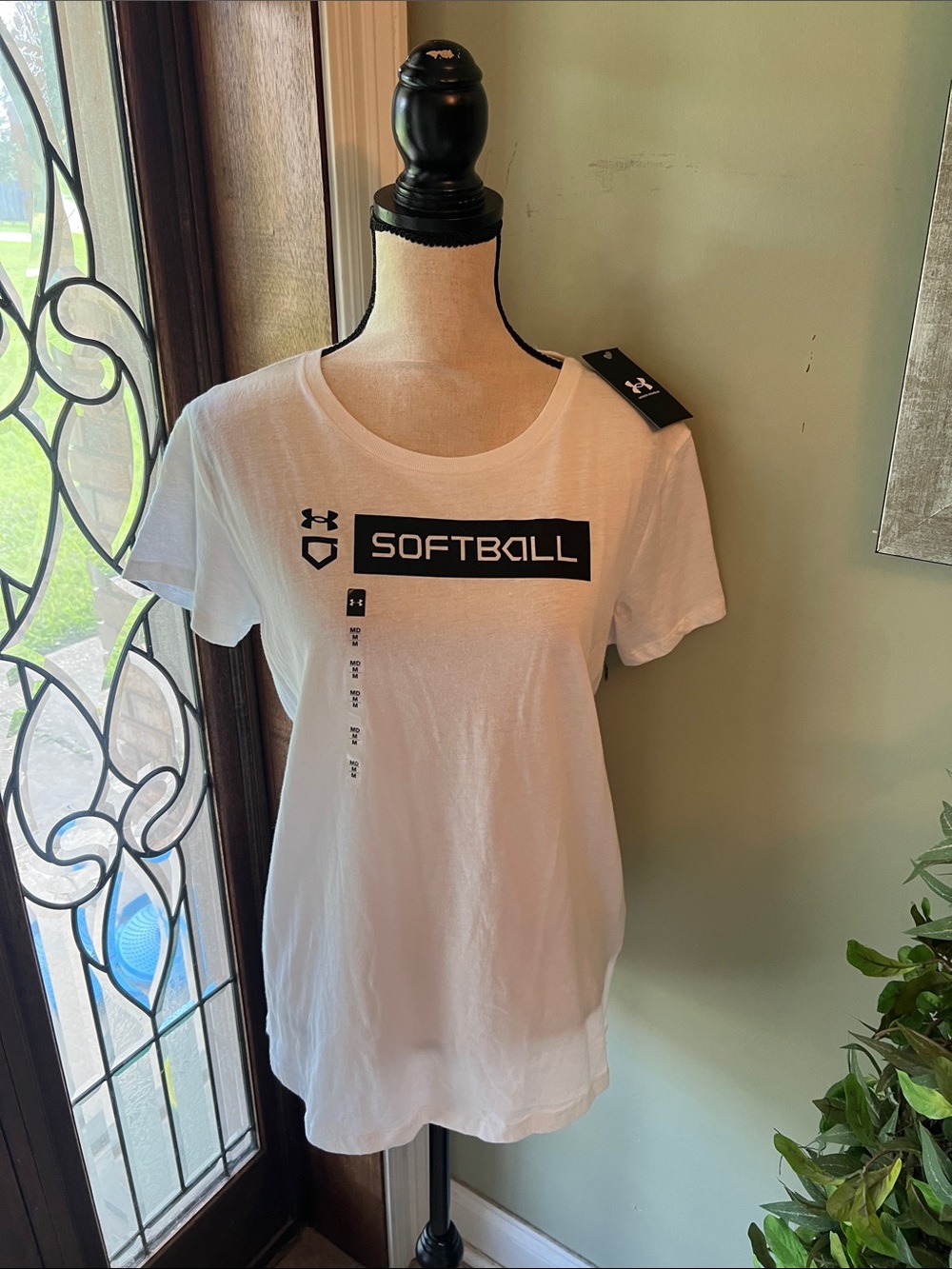 Under Armour White Women's Softball Graphic Tee